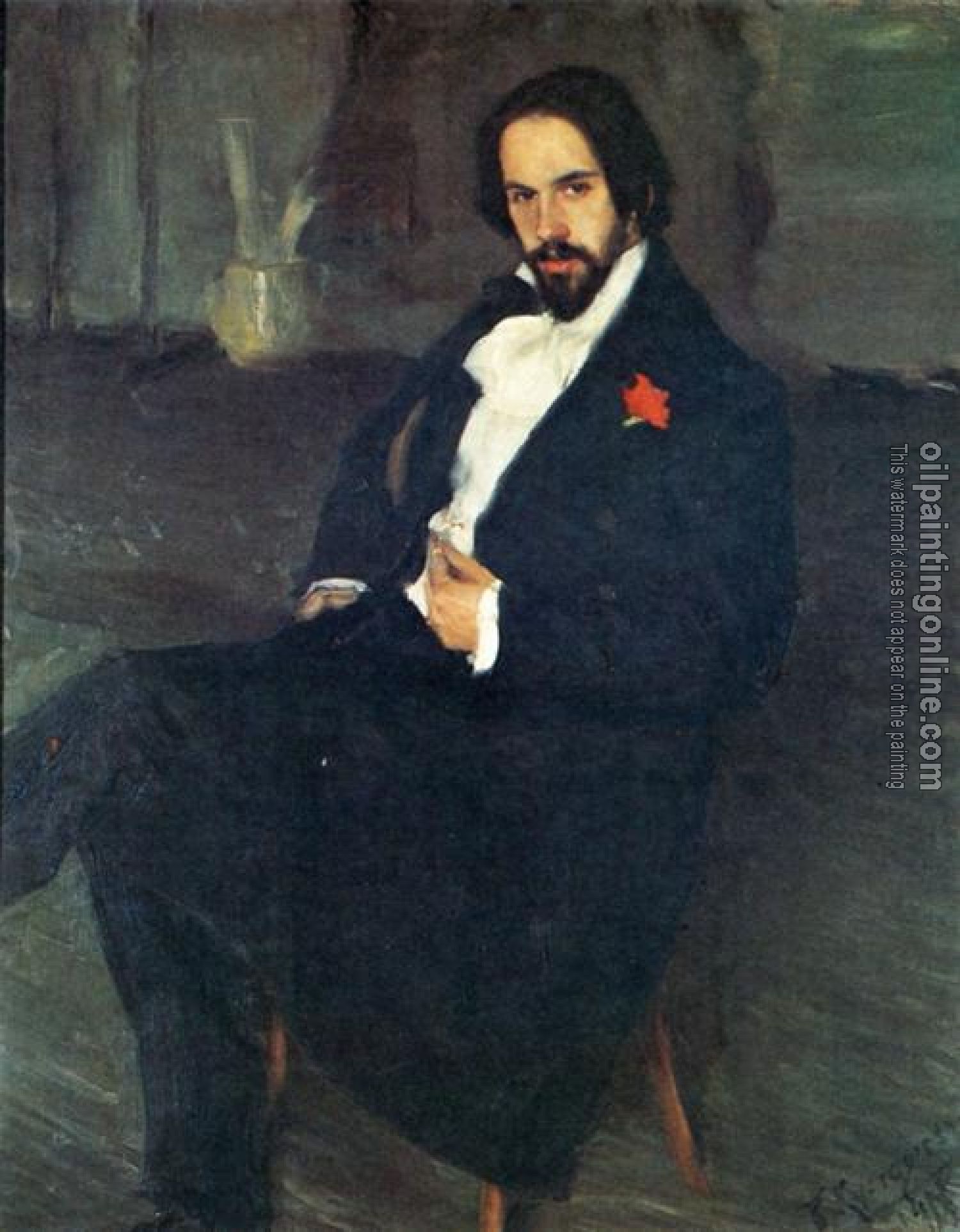 Kustodiev, Boris - Portrait of the Painter Ivan Bilibin